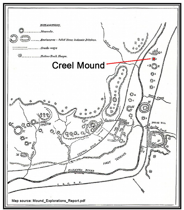 Kanawha Earthworks Map