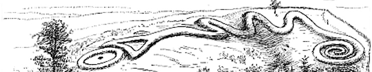 Serpent Mound Illustration by W. J. Bear